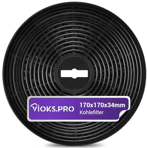 Viоks.pro Kohlefilter für Dunstabzugshauben 170mmØ Ersatz für Oranier Aktivkohlefilter KSC 700 - Aktivkohlefilter Dunstabzugshaube Gorenje DKF2500, DKF500M / MAN Leo, Mini, Jupiter