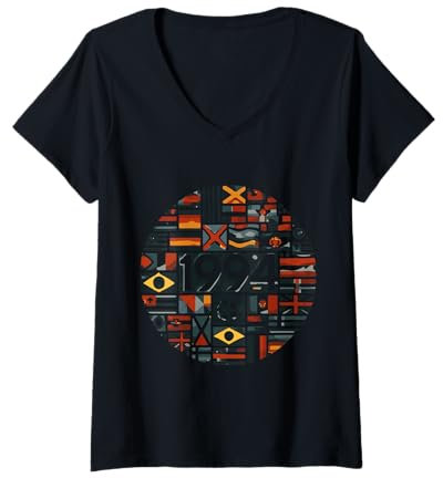 Femme Coupe du monde de football international 1994 T-Shirt avec Col en V