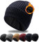 Pyrafox Merinowolle Mütze Herren Wintermütze Merino Wolle Beanie Damen Winter Cap Haube Men Wollmuetze Strickmuetze Muetze, Dunkelblau Großer Kopf XL XXL