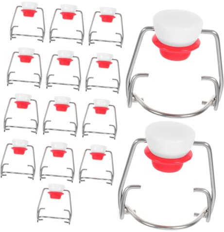FELTECHELECTR Stainless Steel Milk Bottle Caps 15pcs Airtight Flip Top Lids Replacement Caps for Swing Top Bottles Ideal for Craft Beer Milk Storage