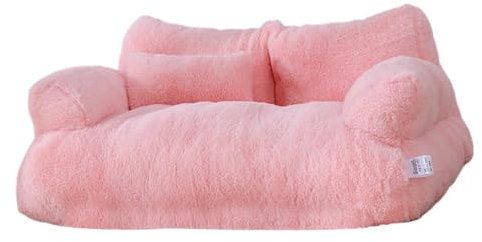 Ｚｉａｌｏｆｉ Katzensofa, Haustiersofa, Haustiersofa, rutschfeste Unterseite, Bequemes, Langlebiges Katzenschlafbett, Mini Hundecouchsofa für Katzen Und Hunde, ROSA