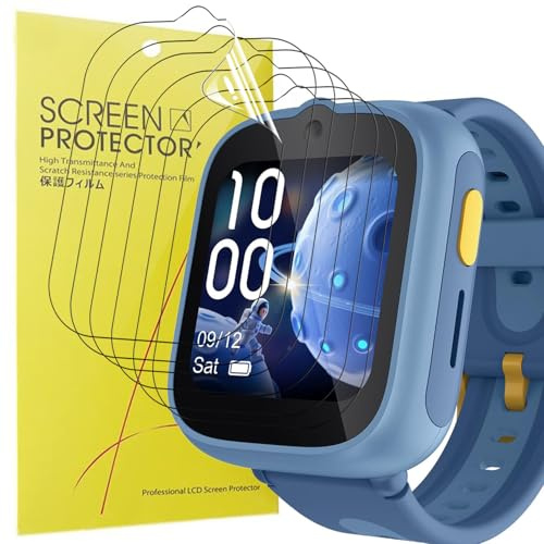 Blueshaweu Schutzfolie Kompatibel mit TCL MOVETIME MT48 – 4G-Smartwatch, HD klar Flexible TPU Displayschutzfolie [6 Stück] Kompatibel für TCL MOVETIME MT48 Smartwatch (Transparenz)
