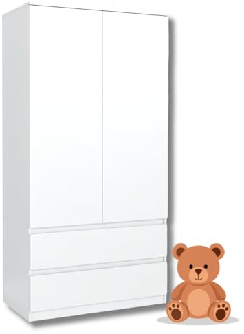 meble masztalerz Armadio para Ninos 90 cm, 2 Cassetti, Bianco
