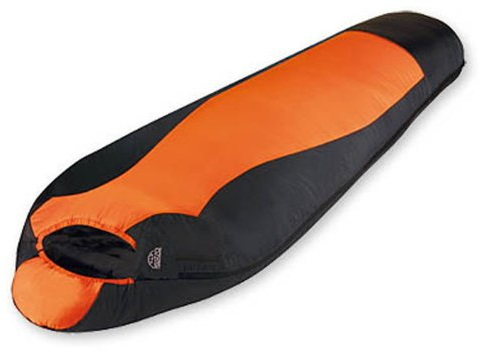 LESTRA Schlafsack Monte Rosa Links, orange/anthrazit, 220 cm x 90 cm x 50 cm