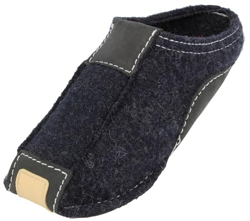 HAFLINGER Pocahontas Pantoffel Hausschuh mit TR-Gummisohle Wechselfussbett unisex