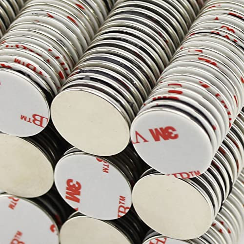 10 NEODYM Magnete selbstklebend NdFeB Ø20x1 mm - 2,0 KG!