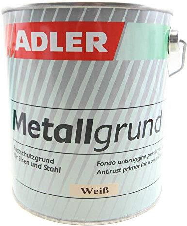 ALDER Metallgrund - 2,5 L Weiß - Grundierung & Korrosionsschutz für Eisen und Stahl, für innen und außen