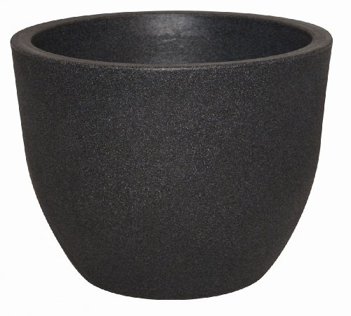 geli Thermo Plastic Pflanzkübel Rimini aus Kunststoff, Farbe:anthrazit;Durchmesser:45 cm
