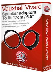 Vivaro speaker adapter pods Front Door 17cm 6.5 fitting rings adaptors