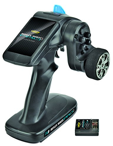 Carson-Genial 500500052 FS 2K Reflex Wheel Pro 3 2.4G-Accesorios para vehículos, Compatible para Kits, modelismo, Incluye Receptor, RC, Mando a Distancia de 2 4 GHz, Negro, Color, Klein