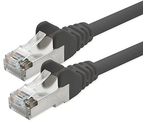 1aTTack – Cable de red FTP Cat 5e con 2 conectores RJ45 Negro 2 m