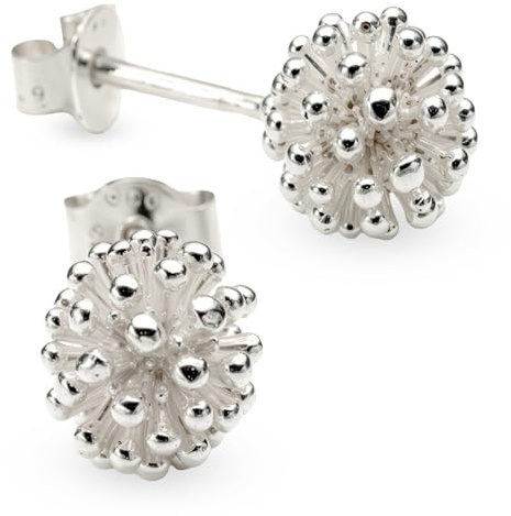 Vinani Damen Ohrstecker 925 Silber - einzigartige Igelblume aus 925 Sterling Silber - Ohrring Set für Frauen OIK