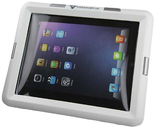 Armor-X TAB-1 MT2-WT ArmorCase wasserdichte und stoßfeste Schutzhülle für Apple iPad 1/2/3/4 inkl. Befestigungskralle weiß