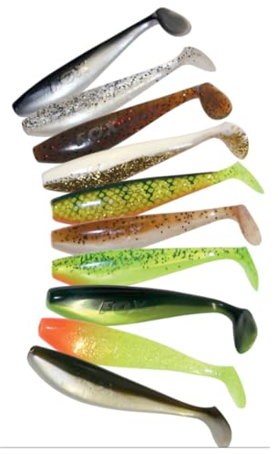Fox Rage Zander Shad Einführungsset mit Allen Farben 10 Gummifische