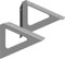 Element System 18133-00205 Triangel / Regalträger / 3 Farben / 2 Stück / weißalu