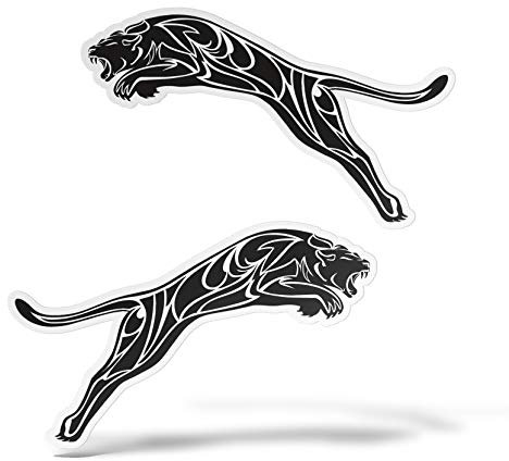 erreinge Aufkleber X2 Puma rechts und Links in Shaped Kleber für PVC-Aufkleber-Wand-Wand Auto Moto Helm Camper Laptop - 15 cm