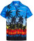 Mens Hawaiian Shirt Short Sleeve STAG Beach Holiday Palm Tree Fancy Dress Hawaii - (Small, Blue)