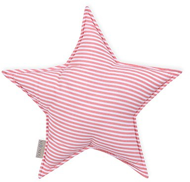 KraftKids Sternkissen Streifen rosa, 45 cm großes Kuschelkissen, Deko-Kissen für das Kinder-Zimmer
