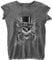 Guns N' Roses T Shirt Faded Skull Logo Official Womens Charcoal Grey Burnout M