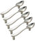 FBSHOP(TM) Hardware Utensil Serie: Kreative Löffel Messer Gabel Form Küchenschrank Schublade Möbelknöpfe Schubladengriff Tür zieht/Griffe (76mm Mitte zu Mitte), Gebürstetes Nickel, 5 Stück