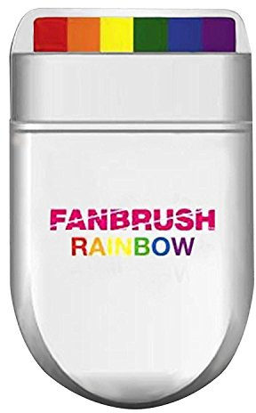 DIGITAL SPOT Adults Rainbow Fan Brush Unisex Disco Party Multi Color Face Body Paint Makeup