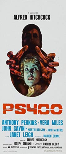 Alfred Hitchcock – Psycho - Poster - cm. 30 x 70 - Shipped Rolled Inside Heavy Tube