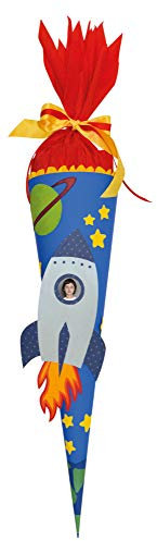 Schultüte Rakete Cosmo Rohling in blau Nr. 9500.3070