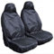For Dacia Sandero Stepway - Heavy Duty Black Pair Waterproof Car Front Seat Covers Protectors - 2 x Fronts