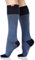 VIM & VIGR Kompressionsstrümpfe aus Baumwolle, 20–30 mmHg, medizinische Qualität, Marineblau meliert, Größe M/L, Breite Wade (38)