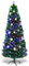 DREAMADE Sapin de Noël Artificiel avec Flocon de Neige 90CM/120CM/150CM/180CM, avec Lampes à LED et Etoile au Sommet d’Arbre, Pieds en Fer et Feuilles en PVC, Décoration pour Noël Vert (180cm)