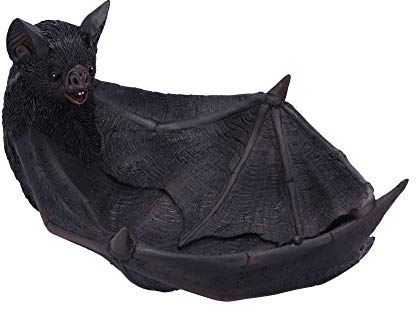 Nemesis Now Winged Watcher Fledermaus-Schmuckhalter, Schmuckschale, Polyresin, Schwarz