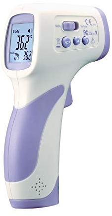 TFA Dostmann Fieberthermometer infrarot, 31.1142.11, kontaktlos Körpertemperatur messen, als Stirnthermometer geeignet, schnelle Messung, digital, Bodytemp 478