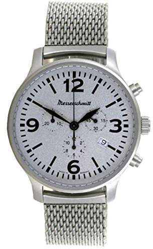 Messerschmitt Aristo Herren Uhr Flieger Chronograph ME-3H203M Edelstahl