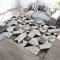 Vorleger Teppich grau Salon Dreieck Fuzzy Retro Muster weichen Schlafzimmer langlebig Teppichboden Auslegware 200X300CM Teppiche Wohnzimmer 6ft 6.7''X9ft 10.1''