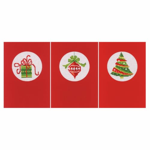 Vervaco Greeting Card kit Christmas Set of 3
