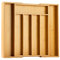 Bellsal Silverware Organizer Kitchen Drawer Organizer Expandable Bamboo Utensil Holder Cutlery Tray for Kitchen Utensil and Flatware Bedroom Office