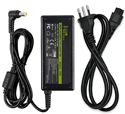 new net Alimentatore Caricatore Caricabatteria da 19V 3.42A 65W Compatibile con Notebook Acer TravelMate 3260 3270 4150 4230 4740 5744 5760 6000 6231 [5.5x1.7mm]