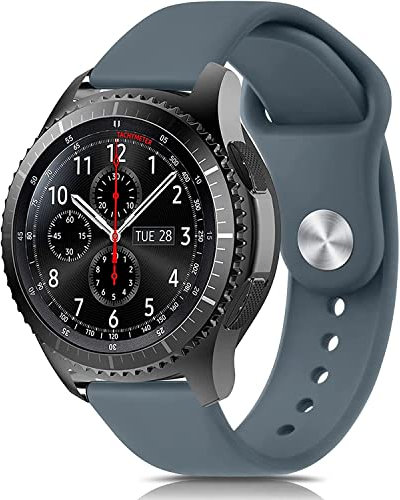 Meliya Bracelet de montre de 22 mm pour Samsung Gear S3 Frontier/Gear S3 Classic pour homme et femme Bracelet en silicone souple pour Samsung Galaxy Watch 46 mm/Galaxy Watch 3 45 mm