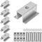 Morsetto centrale per modulo solare, 6 pz, per moduli di altezza 25-40 mm con distanza tra i moduli di 20 mm, in alluminio, incl. accessori di fissaggio, supporto per modulo fotovoltaico
