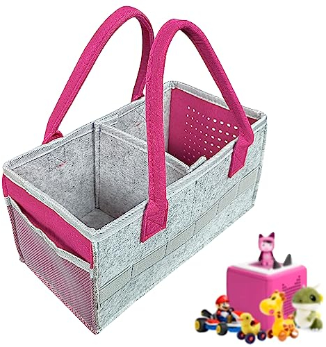 Tragetasche für Box-Starterset und Zubehör, Filz-Organizer-Tasche für Figur und Box, Reise-Tragetasche mit Griff für Box & Zubehör (Rose Red)