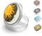 Pillendose Klein für Unterwegs, Tragbarer Pille Organizer für Medizin Fischöle Vitamine, Metall Nette Reise Geldbeutel Tasche Tablettenbox Halter (Sonne und Mond)