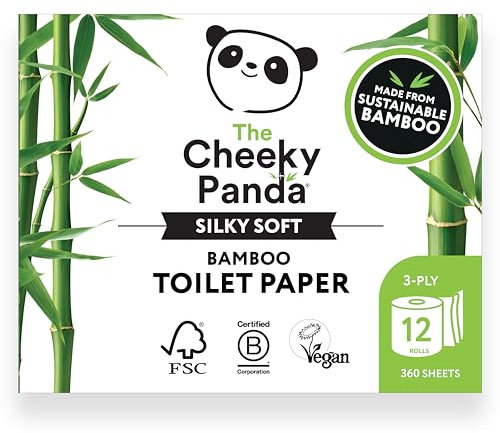 The Cheeky Panda Bambus Papierservietten | Weiße Servietten 4 x 100 Stück | Großpackung