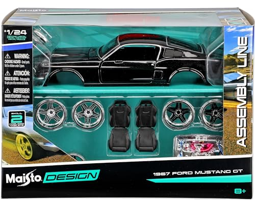 Ford Mustang Shelby GT 1967 I 2. Generation Coupe Schwarz Bausatz Kit 1/24 Modell Auto