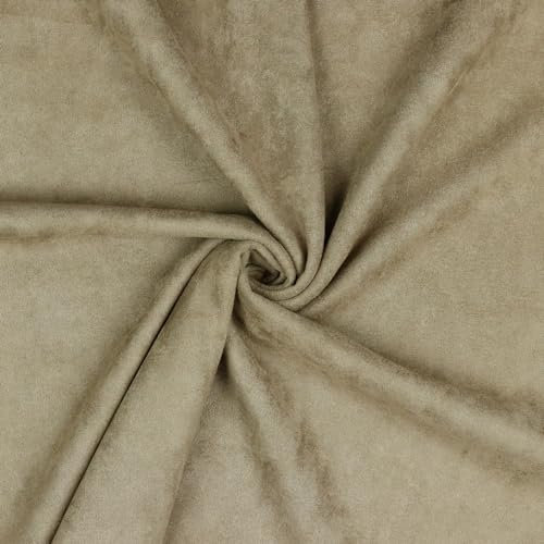 Waschleder | Wildlederimitat | Suede | Stretch | 320 g/m2 | 50x150cm | Meterware | viele Farben (taupe)