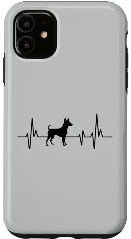 Hülle für iPhone 11 Heartbeat Herzschlag Design Russkiy Toy Hund