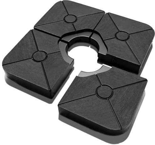 KANAGAWA Lot de 4 pieds de parasol d'extérieur de 90,7 kg - Facile à remplir - Forme carrée en porte-à-faux - Rempli d'eau ou de sable - Pour jardin, arrière-cour et bord de piscine