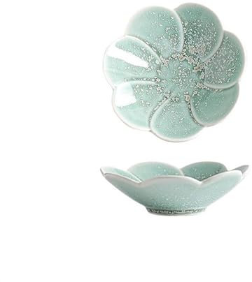 ZXFIYTBH Salad plate High-grade Kiln Change Glaze Ceramic Snack Plate Hot Pot Sauce Plate Hotel Restaurant Small Dish Plate,1 Piece Plastic plate(D)