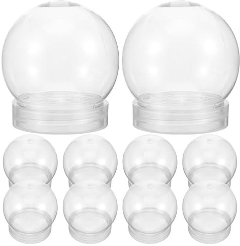 Cabilock 10 Stück DIY Pflanzen Weihnachten DIY Leere Befüllbare Schneekugel Miniatur DIY Schneekugel Weihnachtskugel DIY Dekoration Kugel