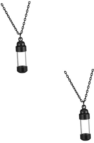 SAFIGLE 2 Pcs Unique Urn Necklace for Ashes Neck Pendant Vintage Jewelry Cremation Ashes Holder Memorial Necklace