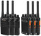 HESENATE HT66 Ricetrasmettitori Radiocomunicazione PMR446 Walkie Talkie Senza Licenza a Lunga Portata Professionale Walky Talky 16 Canali Radio Portatile Woki Toki con Caricatore USB C (Nero, 6 Pezzi)